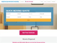 Tablet Screenshot of kingwoodmoversmoving.com